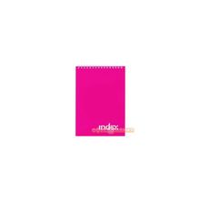 Блокнот А5   40л,  INDEX Colourplay,  спираль,  обложка ламинированный картон,  клетка,  лиловый