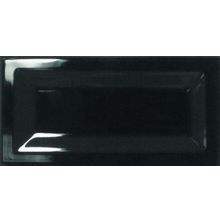 Керамическая плитка Equipe Evolution Inmetro Black Gloss настенная 7,5х15