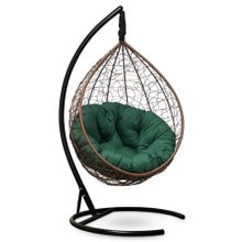 Кресло кокон подвесное SEVILLA VERDE горячий шоколад + каркас