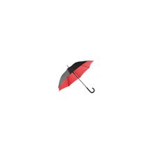 Красный с черным зонт-трость полуавтоматический двухслойный