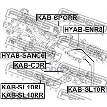 Сайлентблок Продольного Рычага Подвески | Зад Прав | Hyundai Ix35 Tucson 10my 2009-2015 Febest арт. KABSL10RR