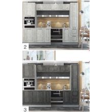 Кухня Капри Камень угловая с пеналами 1500х2800 (модульная)