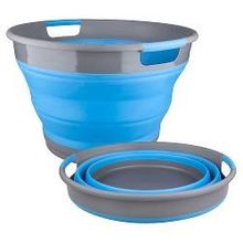 Корзина для белья Miolla складная 9,5 л, д.38 см, голубая