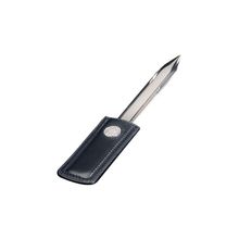 M710 - Нож для бумаг, лезвие 11,5см. Хромирование + Нат.кожа