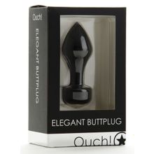 Shots Media BV Чёрный анальный плаг Elegant Black - 8,3 см. (черный)