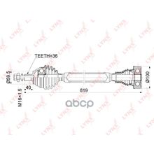 Привод В Сборе | Перед Прав | Skoda Octavia Iii 1.2tsi 12-   Vw Golf Vii 1.2tsi   Mt   = Fr Rh LYNXauto арт. CD1136