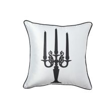 Подушка с принтом candelabrum white