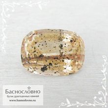 Кварц волосатик с Мадагаскара огранка антик 16,5x12мм 13,32 карата