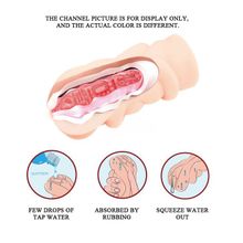 Мастурбатор-вагина с эффектом смазки CRAZY BULL телесный
