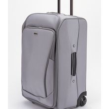 Серый комплект чемодан и сумка