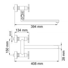 Wasserkraft Weser 7802L хром для ванны