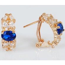 Серьги со шпинелью "Кабошон с косичкой"