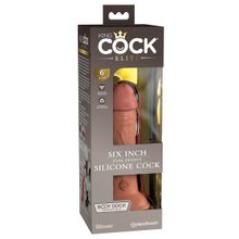 Кофейный фаллоимитатор 6  Silicone Dual Density Cock - 17 см.