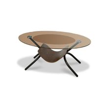 Мебелик Стол журнальный Дуэт 2 черный тонированный