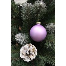 Crystal Deco Набор из 6-ти матовых шаров, цвет фиолетовый D-6 см. арт. o-160109
