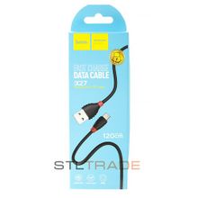 Data кабель USB HOCO X27 USB Type C, 1,2 метр, черный