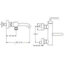 Смеситель Jacob Delafon Purist E14589-4A-CP ванны с душем