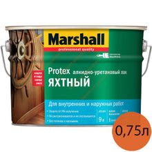 МАРШАЛЛ Protex лак яхтный глянцевый (0,75л)   MARSHALL Protex лак яхтный алкидно-уретановый глянцевый (0,75л)