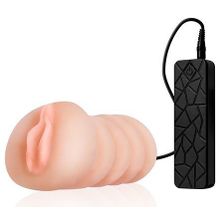 Dream Toys Мастурбатор-вагина REALSTUFF VIBRATING MASTURBATOR PUSSY с 10 режимами вибрации и проводным пультом (телесный)