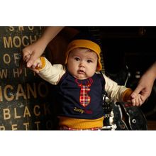 Lucky Child синий футер Мужичок