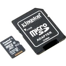 Карта памяти  Kingston   SDC10G2 128GB    microSDXC Memory Card 128Gb UHS-I U1 Class10 + microSD--SD Adapter