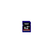 Флеш карта SDHC 4Gb Class4 Kingmax, синий