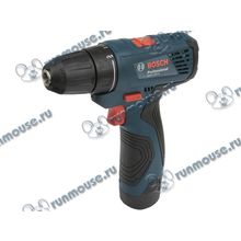 Дрель-шуруповёрт Bosch "GSR 120-LI Professional" 06019F7001, аккум. (Li-Ion 12В, 380 1300об. мин., быстроз.) + доп.аккум. + кейс [138681]