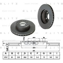 Диск Тормозной | Перед | Blitz арт. BS0240