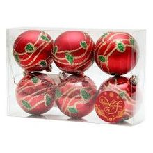 Magic-Time Украшение новогоднее подвесное Павлин, 6 штук, пластик (39031)