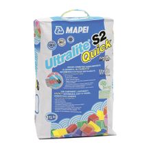 MAPEI Клей плиточный Ultralite S2 Quick Серый 15кг Мешок