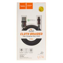 Data кабель USB HOCO U74 micro usb черный