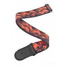 50F01 Woven Ремень для гитары текстильный, без наплечника, рисунок "Fluid Flames" Planet Waves