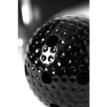 Штучки-дрючки Черный кляп-шарик с отверстиями на регулируемом ремешке