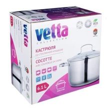 VETTA Берн Кастрюля 24х14см. 6,1л. со стекл. крышкой, индукция