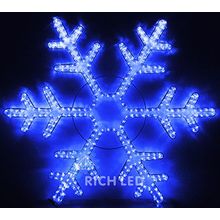Rich LED RL-SFDLM70-B Уличная светодиодная гирлянда Снежинка премиум матовая 70 см, синий, пост свечение