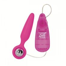 California Exotic Novelties Розовая вибропробка Booty Call Booty Gliders - 9,5 см. (розовый)