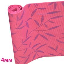 Коврик для йоги 173*61*0.4 см HKEM113-P1 (розовый с рисунком)