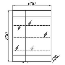 Aqwella Мебель для ванной Бриг 60 белая, 1 ящик, зеркальный шкаф