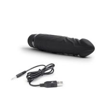 Черный вибратор-реалистик 6.5  Girthy Realistic Vibrator - 19 см. (247325)