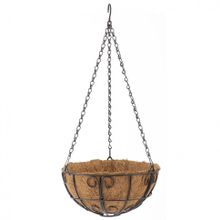 Подвесное кашпо с декором, 25 см, с кокосовой корзиной   PALISAD