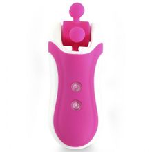 FeelzToys Розовый оросимулятор Clitella со сменными насадками для вращения (розовый)