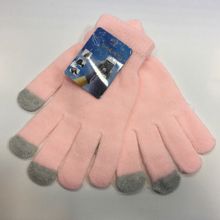 Сенсорные перчатки, розовые