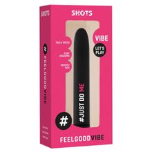 Черный гладкий вибромассажер Feelgood Vibe #Just do me - 17,2 см.