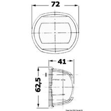 Osculati Compact 12 AISI 316 white stern navigation light, 11.406.04