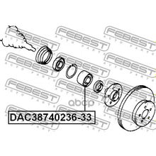 Подшипник Ступицы Колеса | Перед Прав Лев | Toyota Corolla Sed Cp Wg Ae10# Ce100 Ee10# 1991.08-2001.11 [Gr] 38*74*36*33 Мм Febest арт. DAC3874023633