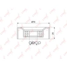 Ролик Натяжной Приводного Ремня Honda L12 L13 L15 Airwave 1.5 Gj1 Gj2 05-   Civic Viii 1.4 Fn Fk 08-   Fit Jazz Ii Iii 1.2-1.5 Gd Ge 02-   Alt LYNXauto арт. PB5323