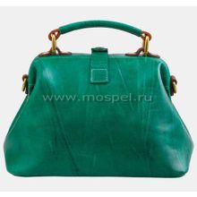 Кожаный саквояж W0013 зеленый