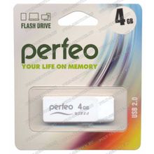 Флешка 4 Gb Perfeo PF-R01W004 White