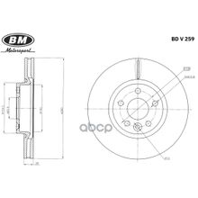 Диск Тормозной |Перед Прав Лев | BM-Motorsport арт. BDV259