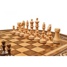 Шахматы + нарды резные "Аревик" 60, Mkhitaryan (DM107-6)